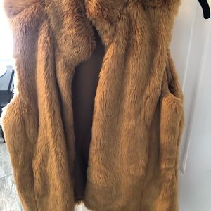 Womens faux fur vest